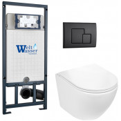 Подвесной унитаз с инсталляцией WeltWasser Marberg 507 / Merzbach 041 XL GL-WT / MAR 507 SE MT-BL 10000010925 белый глянец