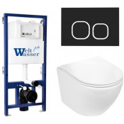 Подвесной унитаз с инсталляцией WeltWasser Bamberg 525 / Merzbach 043 GL-WT / Bamberg BL 10000012894 белый глянцевый