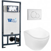 Подвесной унитаз с инсталляцией WeltWasser Marberg 507 / Merzbach 043 GL-WT / MAR 507 RD GL-WT 10000011315 белый глянцевый