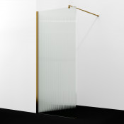 Душевая перегородка WasserKRAFT Rur 30W44BG-FL 100 матовое золото/рифленое