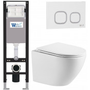 Подвесной унитаз с инсталляцией WeltWasser Amberg 350 / Merzbach 043 MT-WT / Amberg RD-WT 10000012392 белый матовый