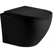 Подвесной унитаз WeltWasser Merzbach 043 XL MT-BL 10000013369 матовый черный