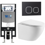 Подвесной унитаз с инсталляцией WeltWasser Amberg 497 / Merzbach 043 MT-WT / Amberg RD-BL 10000011410 белый матовый