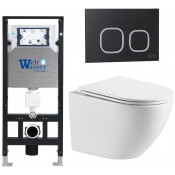 Подвесной унитаз с инсталляцией WeltWasser Amberg 506 / Merzbach 043 MT-WT / Amberg RD-BL 10000011420 белый матовый