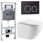 Подвесной унитаз с инсталляцией WeltWasser Amberg 506 ST / Merzbach 043 MT-WT / Amberg RD-BL 10000011425 белый матовый