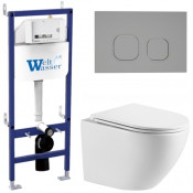 Подвесной унитаз с инсталляцией WeltWasser Bamberg 460 / Merzbach 043 MT-WT / Bamberg CR 10000013619 белый матовый