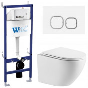 Подвесной унитаз с инсталляцией WeltWasser Bamberg 460 / Merzbach 043 MT-WT / Bamberg WT 10000013620 белый матовый