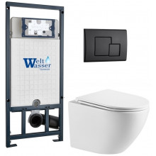 Подвесной унитаз с инсталляцией WeltWasser Marberg 507 / Merzbach 043 MT-WT / MAR 507 SE MT-BL 10000011442 белый матовый