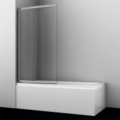 Шторка на ванну WasserKRAFT Schunter 64S02-80 никель/прозрачное