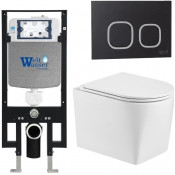 Подвесной унитаз с инсталляцией WeltWasser Amberg 497 / Nesenbach 004 GL-WT / Amberg RD-BL 10000008924 белый глянцевый