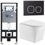 Подвесной унитаз с инсталляцией WeltWasser Amberg 506 / Nesenbach 004 GL-WT / Amberg RD-BL 10000008932 белый глянцевый