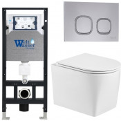 Подвесной унитаз с инсталляцией WeltWasser Amberg 506 / Nesenbach 004 GL-WT / Amberg RD-CR 10000008933 белый глянцевый