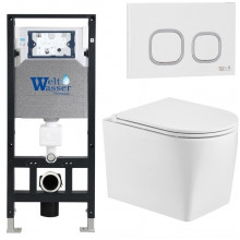 Подвесной унитаз с инсталляцией WeltWasser Amberg 506 / Nesenbach 004 GL-WT / Amberg RD-WT 10000008935 белый глянцевый