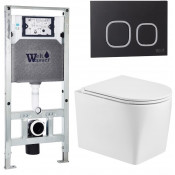 Подвесной унитаз с инсталляцией WeltWasser Amberg 506 ST / Nesenbach 004 GL-WT / Amberg RD-BL 10000008936 белый глянцевый