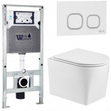 Подвесной унитаз с инсталляцией WeltWasser Amberg 506 ST / Nesenbach 004 GL-WT / Amberg RD-WT 10000008939 белый глянцевый