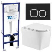 Подвесной унитаз с инсталляцией WeltWasser Bamberg 460 / Nesenbach 004 GL-WT / Bamberg BL 10000012911 белый глянцевый