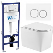Подвесной унитаз с инсталляцией WeltWasser Bamberg 460 / Nesenbach 004 GL-WT / Bamberg WT 10000012913 белый глянцевый