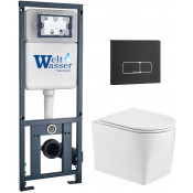 Подвесной унитаз с инсталляцией WeltWasser Marberg 410 / Nesenbach 004 GL-WT / MAR 410 SE MT-BL 10000011722 белый глянцевый