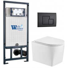 Подвесной унитаз с инсталляцией WeltWasser Marberg 507 / Nesenbach 004 GL-WT / MAR 507 SE MT-BL 10000011727 белый глянцевый