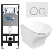 Подвесной унитаз с инсталляцией WeltWasser Amberg 506 / Odenbach 004 GL-WT / Amberg RD-WT 10000006830 белый глянцевый