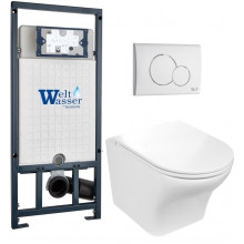 Подвесной унитаз с инсталляцией WeltWasser Marberg 507 / Odenbach 004 GL-WT / MAR 507 RD GL-WT 10000010970 белый глянцевый