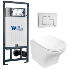 Подвесной унитаз с инсталляцией WeltWasser Marberg 507 / Odenbach 004 GL-WT / MAR 507 SE GL-WT 10000010972 белый глянцевый