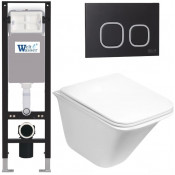 Подвесной унитаз с инсталляцией WeltWasser Amberg 350 / Rotbach 004 GL-WT / Amberg RD-BL 10000012404 белый глянцевый