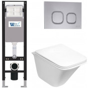 Подвесной унитаз с инсталляцией WeltWasser Amberg 350 / Rotbach 004 GL-WT / Amberg RD-CR 10000012405 белый глянцевый