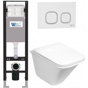 Подвесной унитаз с инсталляцией WeltWasser Amberg 350 / Rotbach 004 GL-WT / Amberg RD-WT 10000012407 белый глянцевый