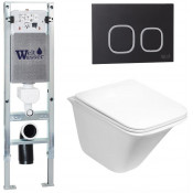 Подвесной унитаз с инсталляцией WeltWasser Amberg 350 ST / Rotbach 004 GL-WT / Amberg RD-BL 10000006567 белый глянцевый