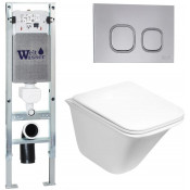 Подвесной унитаз с инсталляцией WeltWasser Amberg 350 ST / Rotbach 004 GL-WT / Amberg RD-CR 10000006568 белый глянцевый