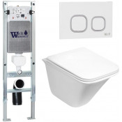 Подвесной унитаз с инсталляцией WeltWasser Amberg 350 ST / Rotbach 004 GL-WT / Amberg RD-WT 10000006570 белый глянцевый