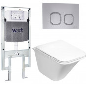 Подвесной унитаз с инсталляцией WeltWasser Amberg 497 ST / Rotbach 004 GL-WT / Amberg RD-CR 10000006744 белый глянцевый