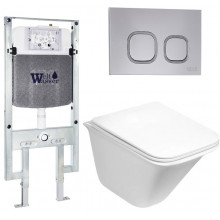 Подвесной унитаз с инсталляцией WeltWasser Amberg 497 ST / Rotbach 004 GL-WT / Amberg RD-CR 10000006744 белый глянцевый
