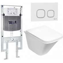 Подвесной унитаз с инсталляцией WeltWasser Amberg 497 ST / Rotbach 004 GL-WT / Amberg RD-WT 10000006746 белый глянцевый
