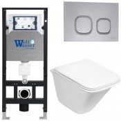 Подвесной унитаз с инсталляцией WeltWasser Amberg 506 / Rotbach 004 GL-WT / Amberg RD-CR 10000006832 белый глянцевый