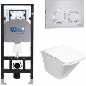 Подвесной унитаз с инсталляцией WeltWasser Amberg 506 / Rotbach 004 GL-WT / Amberg RD-MT CR 10000006833 белый глянцевый