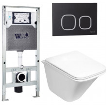 Подвесной унитаз с инсталляцией WeltWasser Amberg 506 ST / Rotbach 004 GL-WT / Amberg RD-BL 10000006919 белый глянцевый