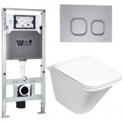 Подвесной унитаз с инсталляцией WeltWasser Amberg 506 ST / Rotbach 004 GL-WT / Amberg RD-CR 10000006920 белый глянцевый