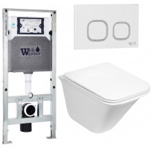 Подвесной унитаз с инсталляцией WeltWasser Amberg 506 ST / Rotbach 004 GL-WT / Amberg RD-WT 10000006922 белый глянцевый