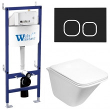 Подвесной унитаз с инсталляцией WeltWasser Bamberg 460 / Rotbach 004 GL-WT / Bamberg BL 10000012961 белый глянцевый