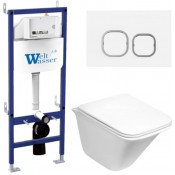 Подвесной унитаз с инсталляцией WeltWasser Bamberg 460 / Rotbach 004 GL-WT / Bamberg WT 10000012963 белый глянцевый