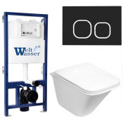 Подвесной унитаз с инсталляцией WeltWasser Bamberg 525 / Rotbach 004 GL-WT / Bamberg BL 10000012964 белый глянцевый