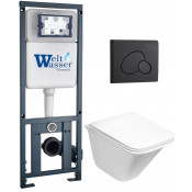 Подвесной унитаз с инсталляцией WeltWasser Marberg 410 / Rotbach 004 GL-WT / MAR 410 RD MT-BL 10000010975 белый глянцевый