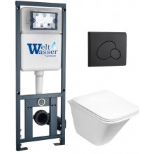 Подвесной унитаз с инсталляцией WeltWasser Marberg 410 / Rotbach 004 GL-WT / MAR 410 RD MT-BL 10000010975 белый глянцевый