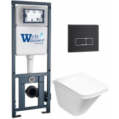 Подвесной унитаз с инсталляцией WeltWasser Marberg 410 / Rotbach 004 GL-WT / MAR 410 SE MT-BL 10000010977 белый глянцевый