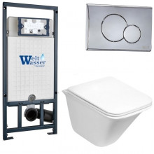 Подвесной унитаз с инсталляцией WeltWasser Marberg 507 / Rotbach 004 GL-WT / MAR 507 RD 10000006986 белый глянцевый