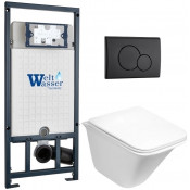 Подвесной унитаз с инсталляцией WeltWasser Marberg 507 / Rotbach 004 GL-WT / MAR 507 RD MT-BL 10000010979 белый глянцевый