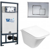 Подвесной унитаз с инсталляцией WeltWasser Marberg 507 / Rotbach 004 GL-WT / MAR 507 SE 10000006985 белый глянцевый