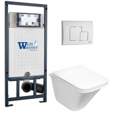 Подвесной унитаз с инсталляцией WeltWasser Marberg 507 / Rotbach 004 GL-WT / MAR 507 SE GL-WT 10000010980 белый глянцевый